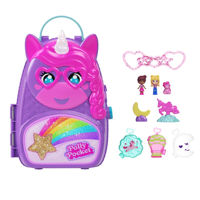 Polly Pocket Enhørning Reiseryggsekk Lekesett