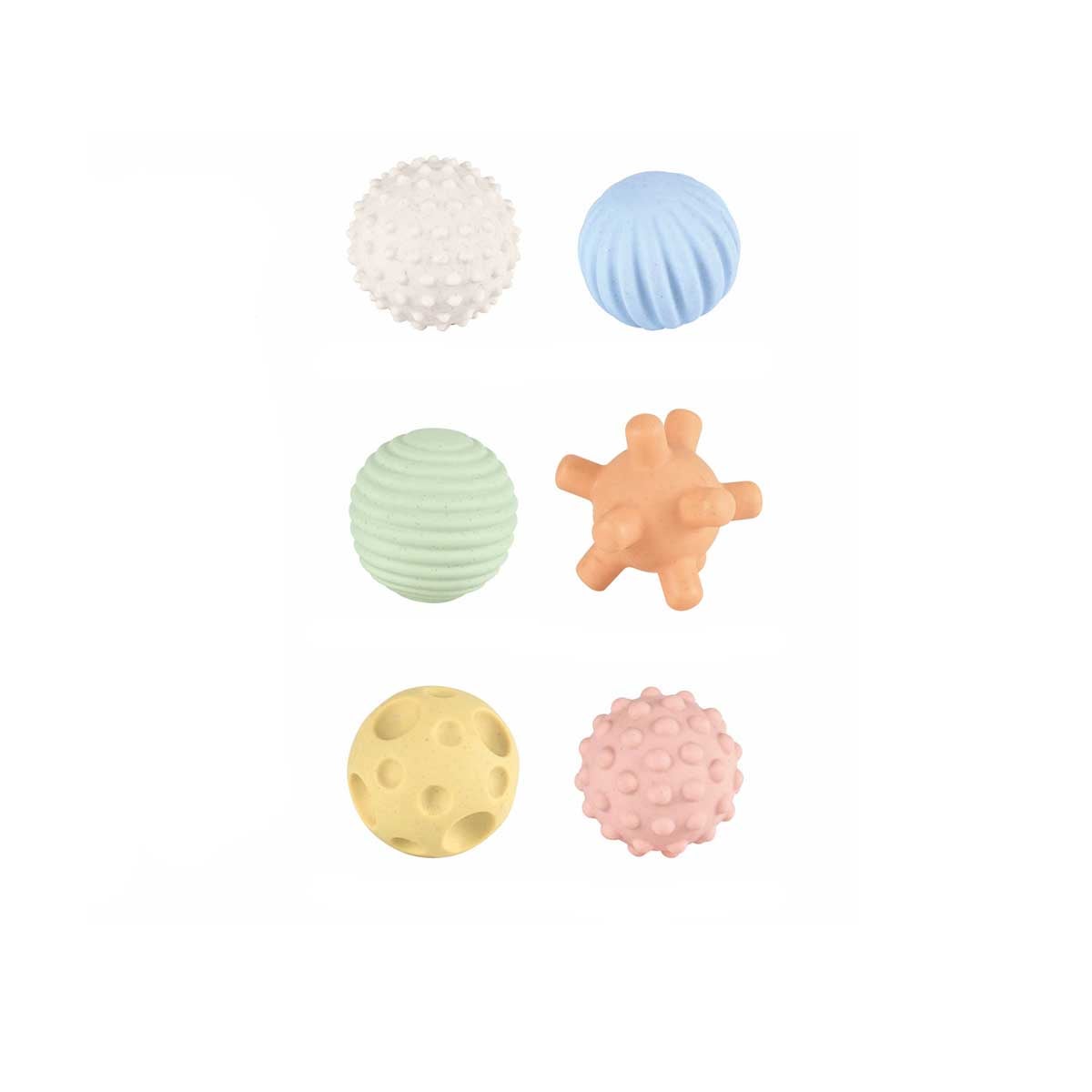 KID, Teksturballer 6 stk Pastell