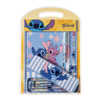 STITCH, stort skrivesett med metallpenal og A4-notatbok