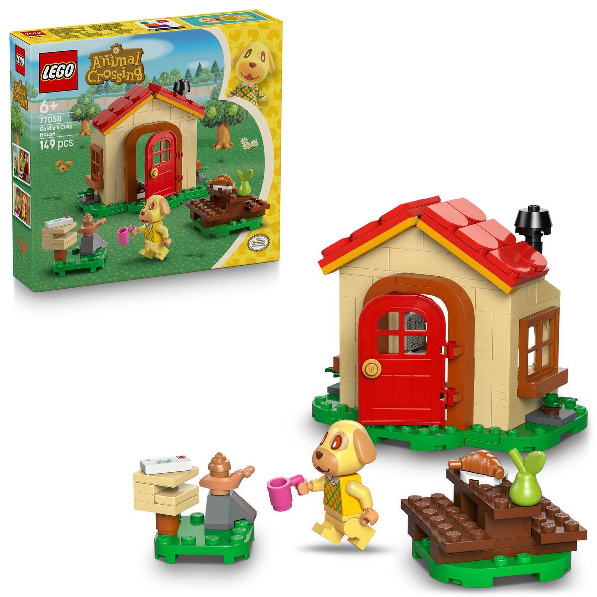 LEGO Animal Crossing 77058, Det koselige huset der Goldie bor