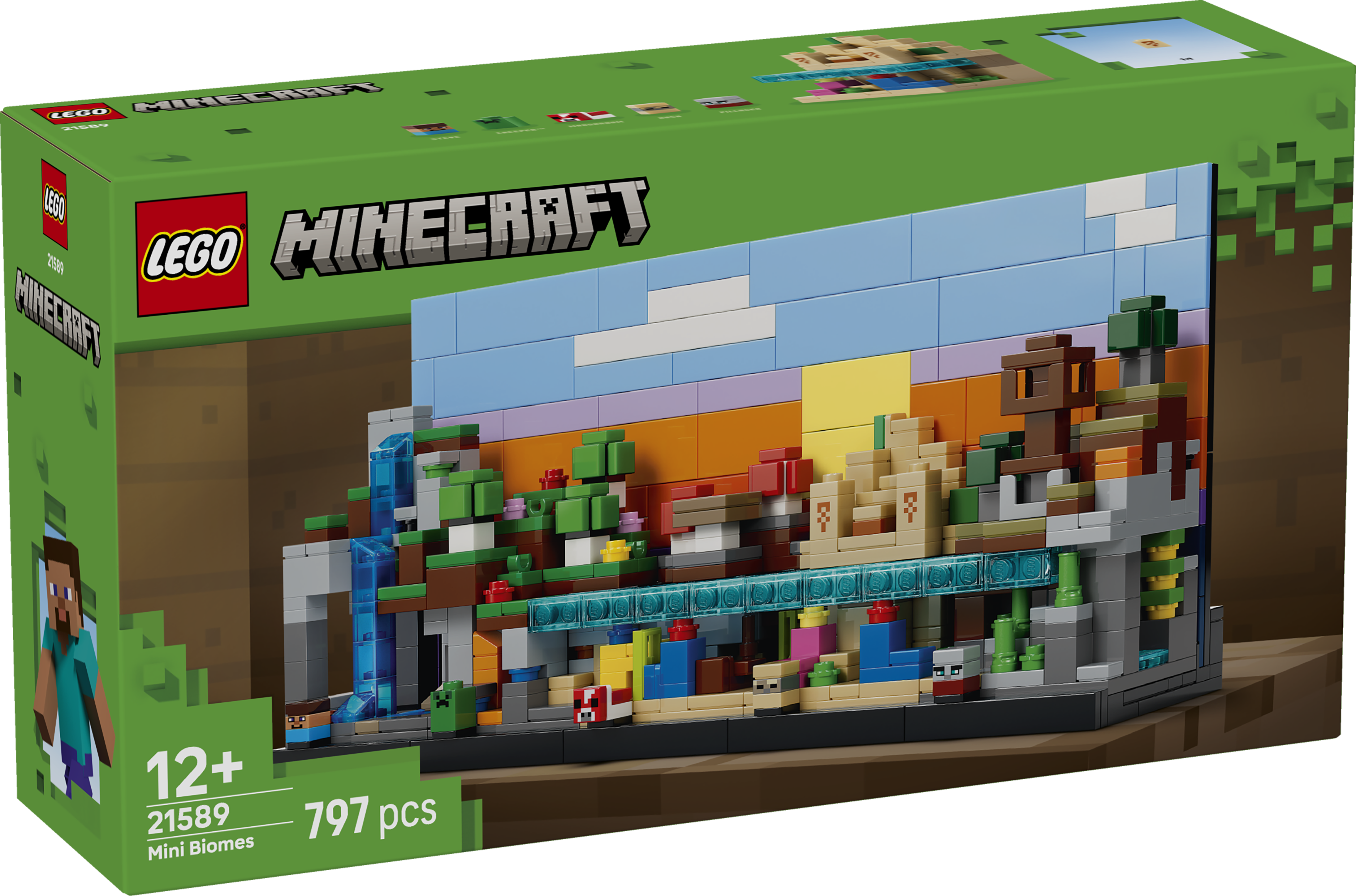  LEGO® Minecraft® Minibiomer. Byggbar gaming-kunst 21589