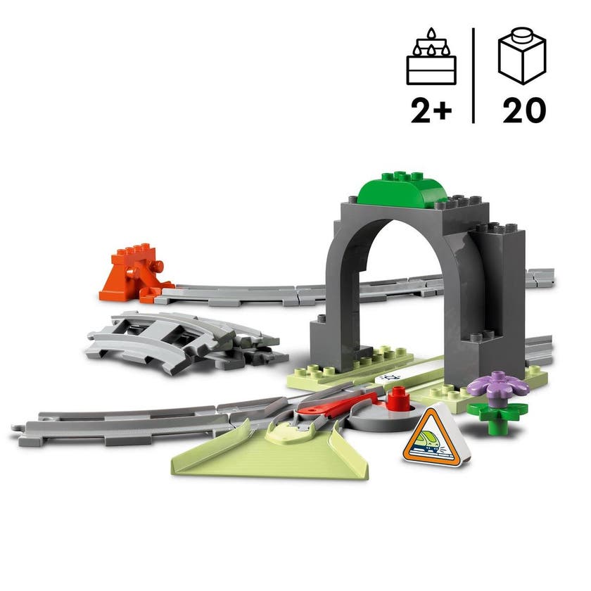 LEGO DUPLO Town 10425, Togtunnel og skinner – Ekspansjonsett