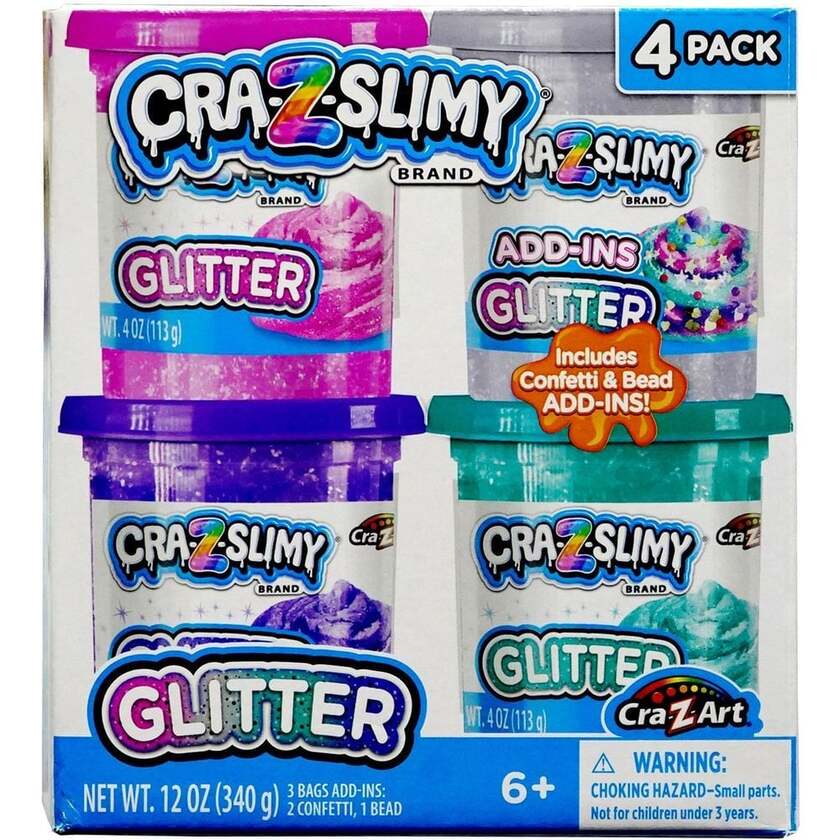 Cra-Z-Slimy, Glitter! 4-pakning