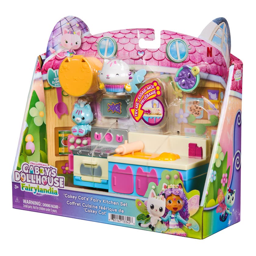 Gabby's Dollhouse Cakey Cat Fairy Kitchen lekesett
