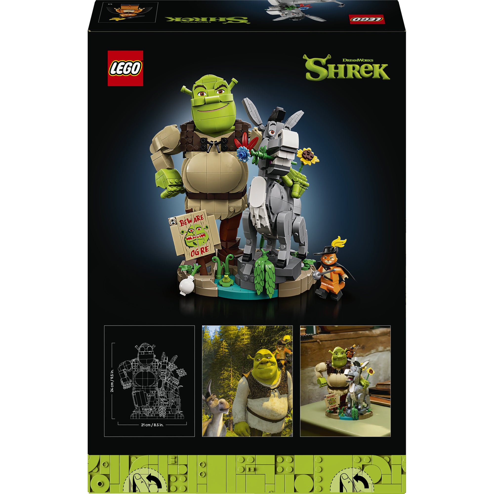LEGO® Shrek: Shrek, Esel og Pus med Støvler, figursett 72423