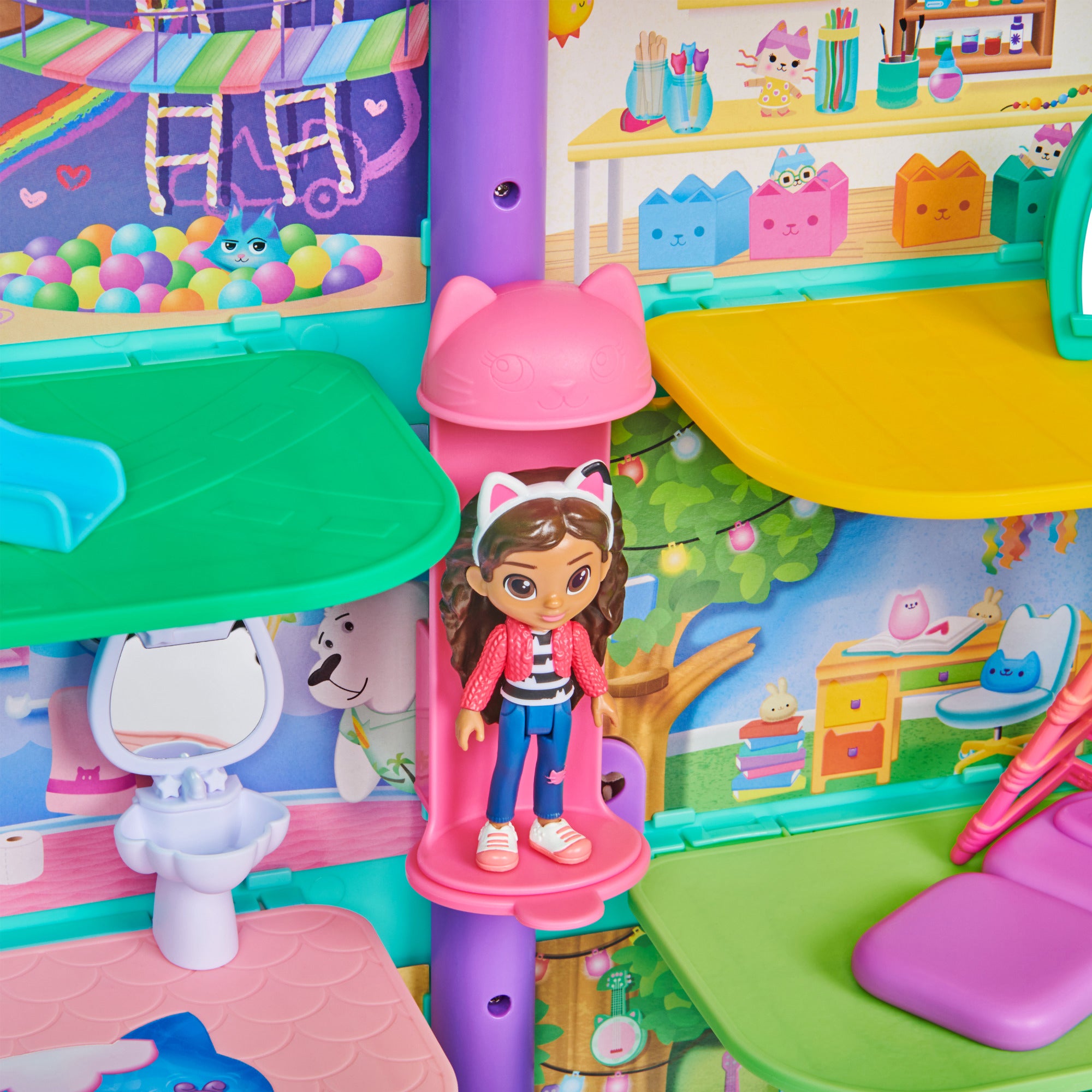Gabby's Dollhouse Purrfect Dukkehus med 2 dukker og møbler