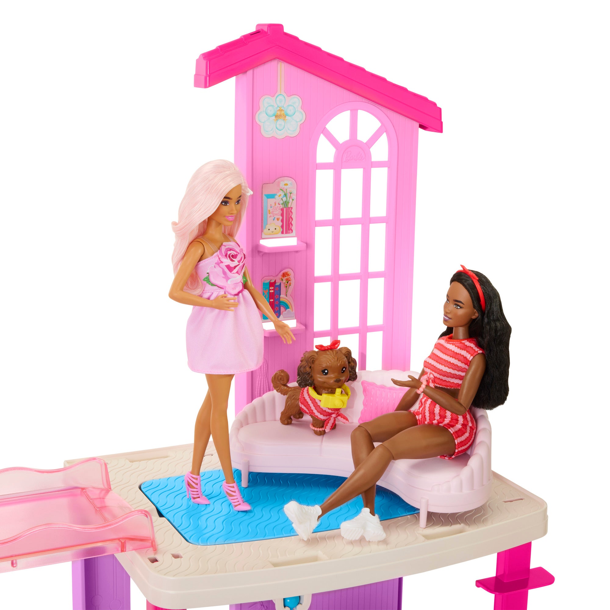 Barbie Dreamhouse med 2 hus, bassenger og sklie