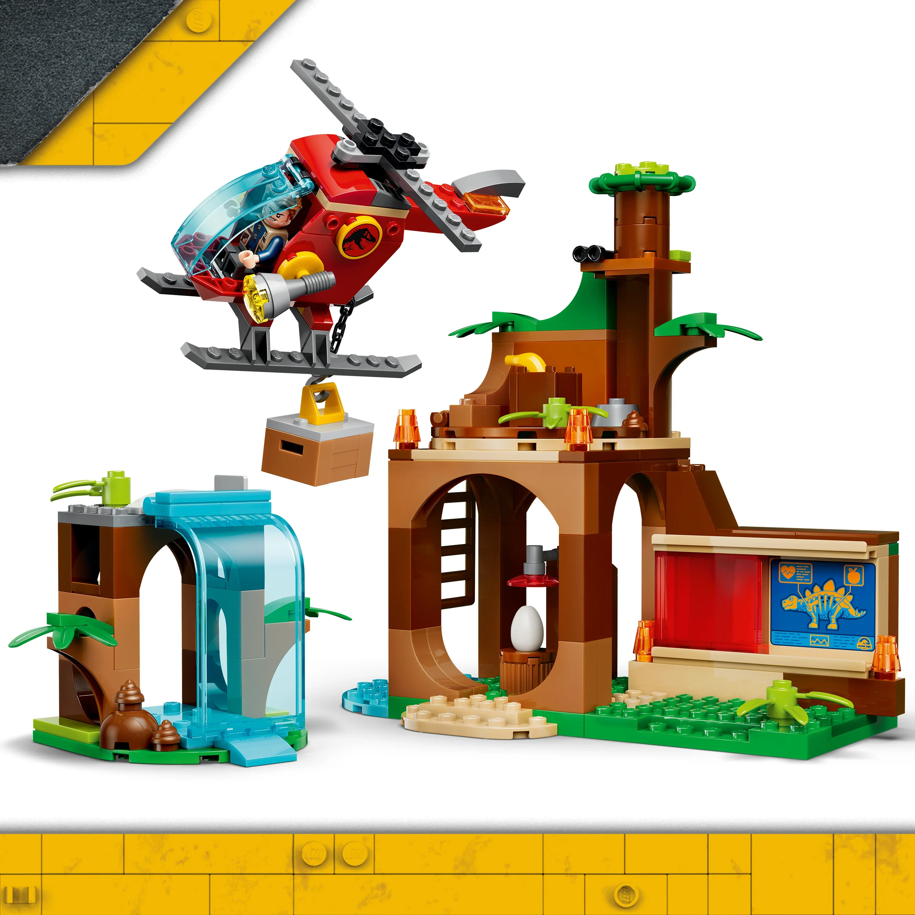 LEGO® Redning med Velociraptor, Stegosaurus og Pteranodon 77981