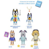 Bluey The Sleepover Figursett 4-pack