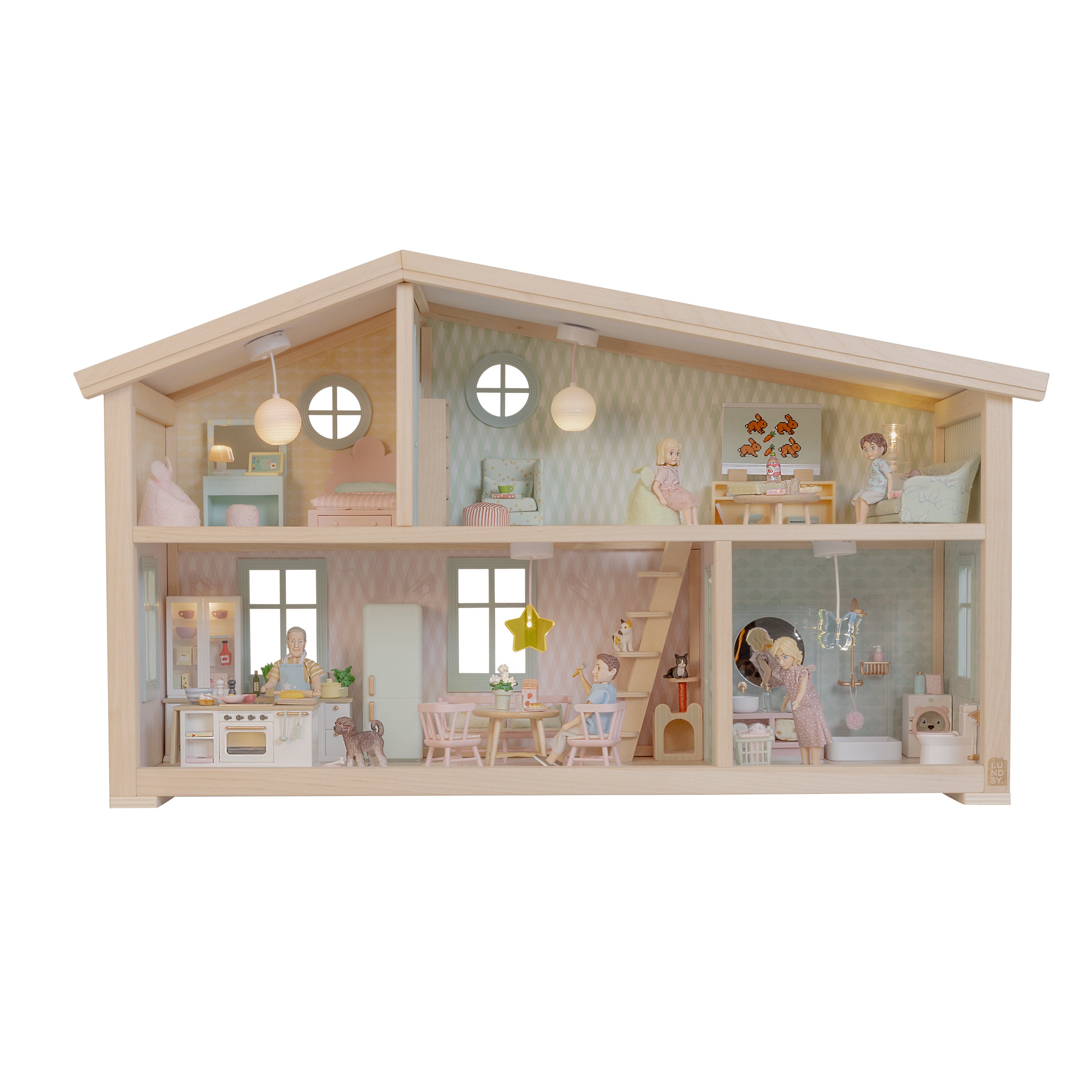 LUNDBY Star House Dukkehus i tre