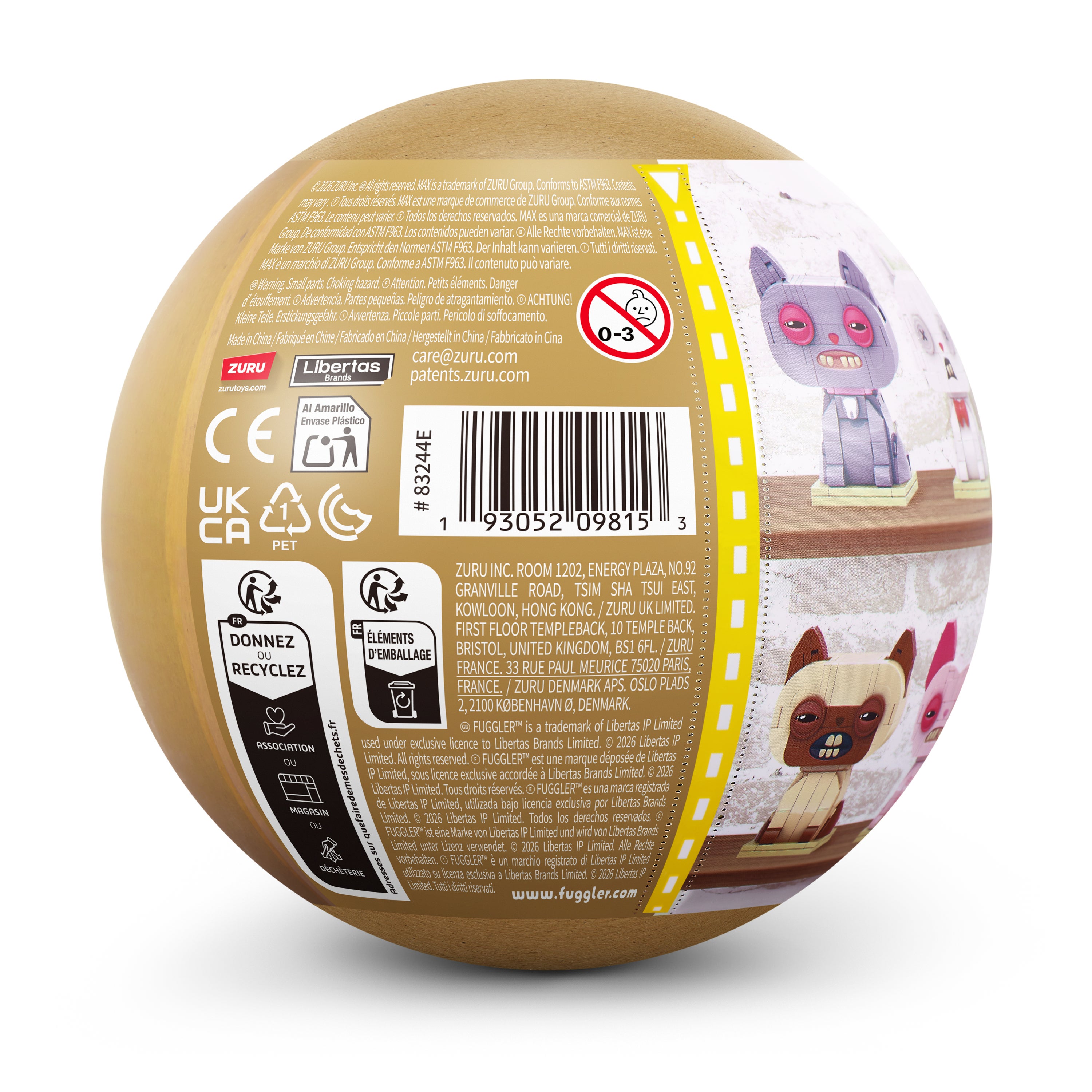 MAX Premium Fuggler Alley Cats - Cheezee(White)