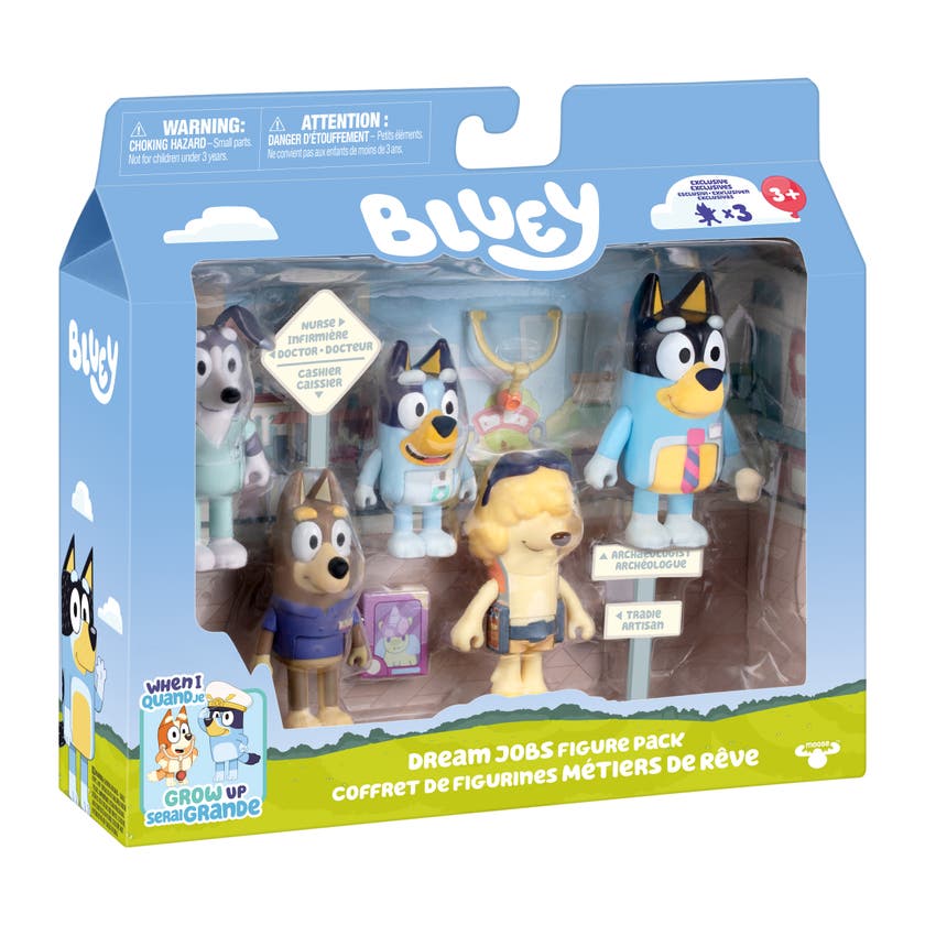 Bluey The Sleepover Figursett 5-pack