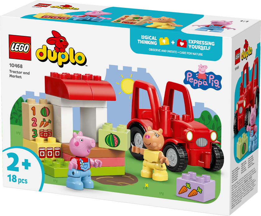 LEGO® DUPLO® Peppa Gris Traktor og marked, byggeleke 10468