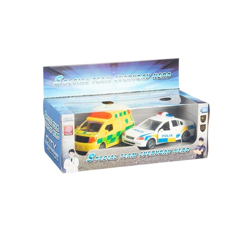 Specialteam, Politi og Ambulanse 2-pakning med lys og lyd SV