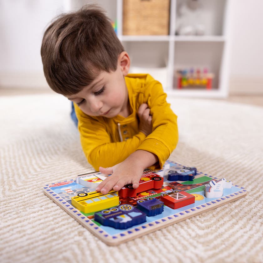 Wooden Chunky Puzzle Vehicles