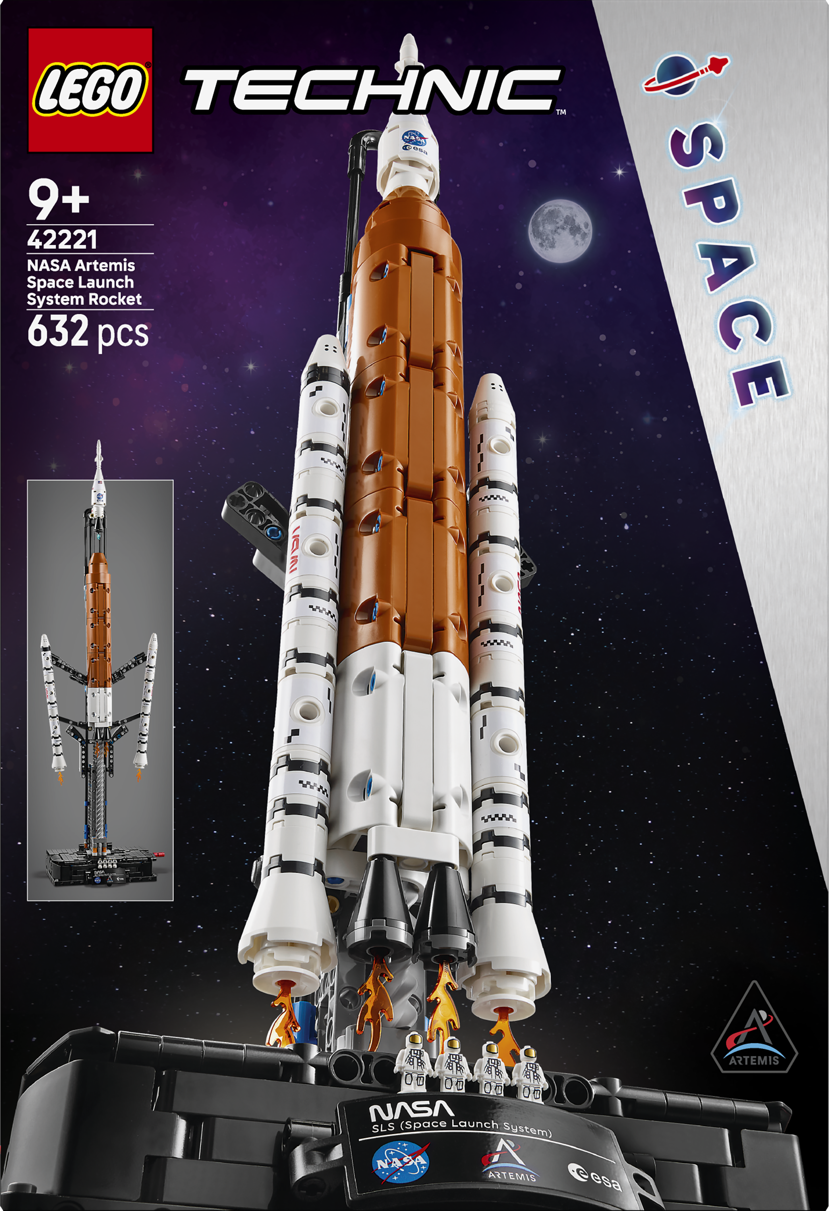  LEGO® Technic NASA Artemis SLS-rakett. Modellsett av rakett med boostere