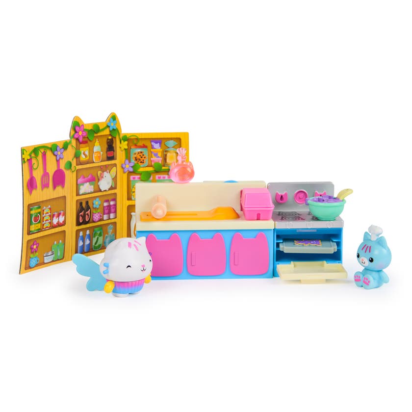 Gabby's Dollhouse Cakey Cat Fairy Kitchen lekesett