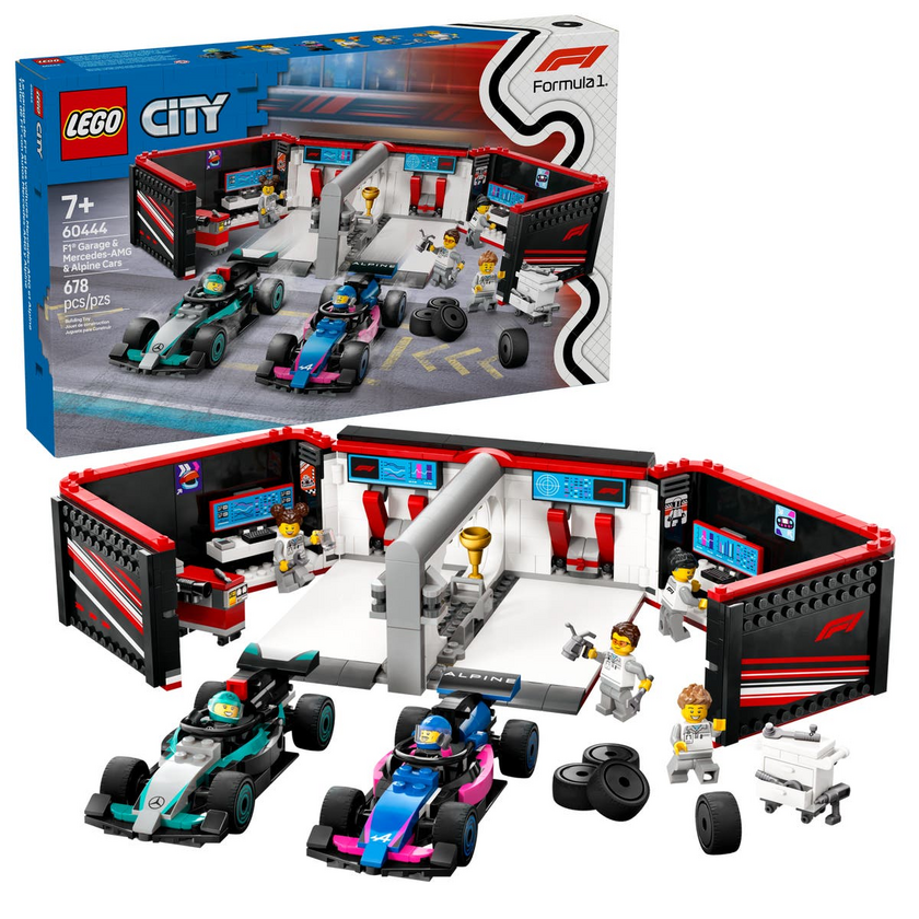 LEGO City Formel 1 60444, F1®-garasje & Mercedes-AMG & Alpine-biler