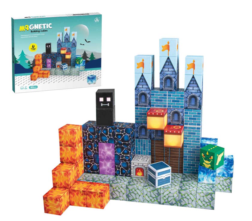 Mag&Play Building Cubes 80 magnetiske kuber