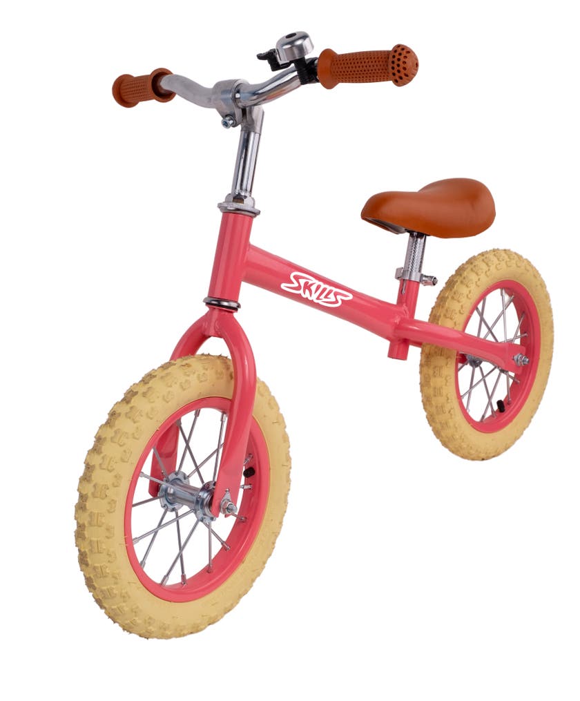 Skills, Balansesykkel 12" Rosa med Gummihjul