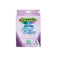Crayola 12 Pastell Supertips - Tusjpennere