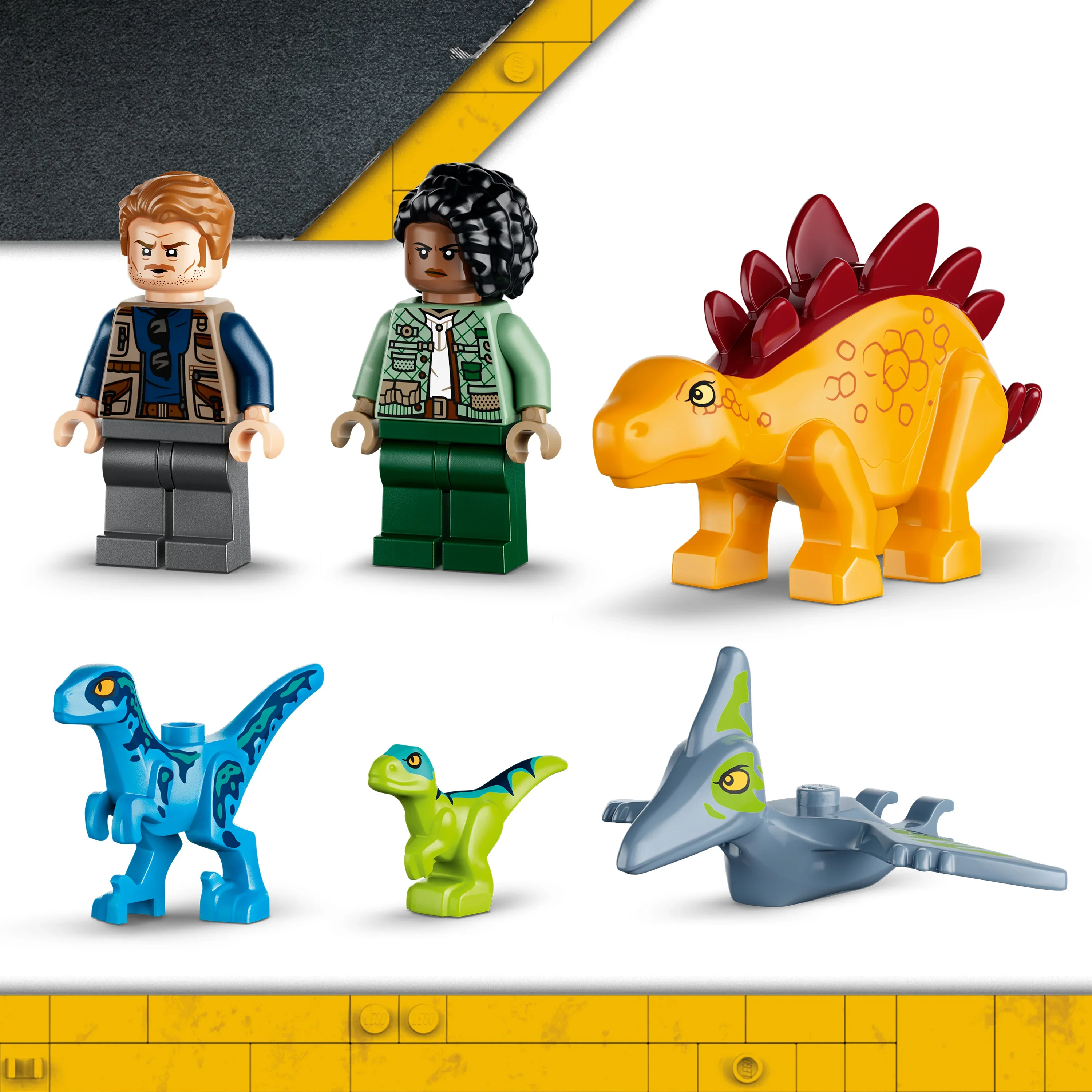 LEGO® Redning med Velociraptor, Stegosaurus og Pteranodon 77981
