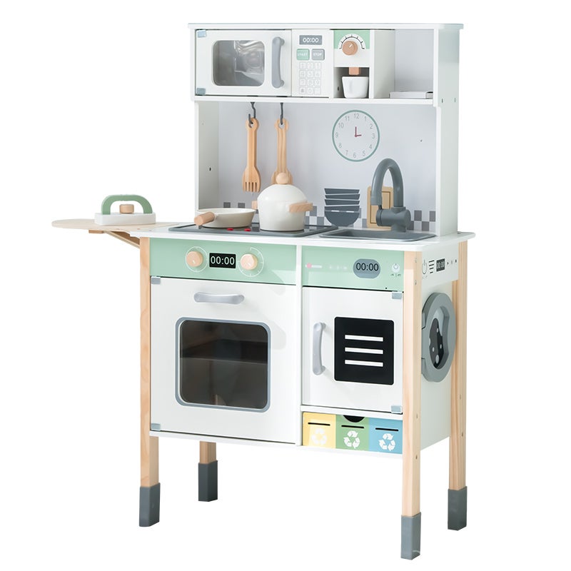 NAP - Kjøkken i tre, hvit og grønt