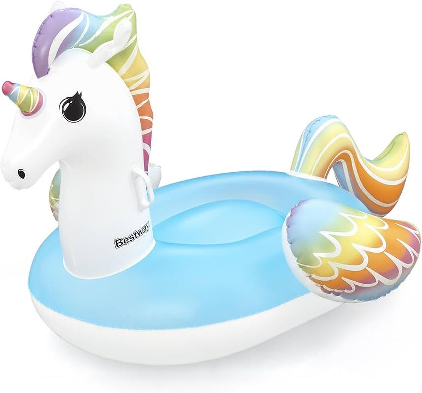 Bestway, 61" x 47"/1,55 m x 1,19 m Fantasy Unicorn Ride-On