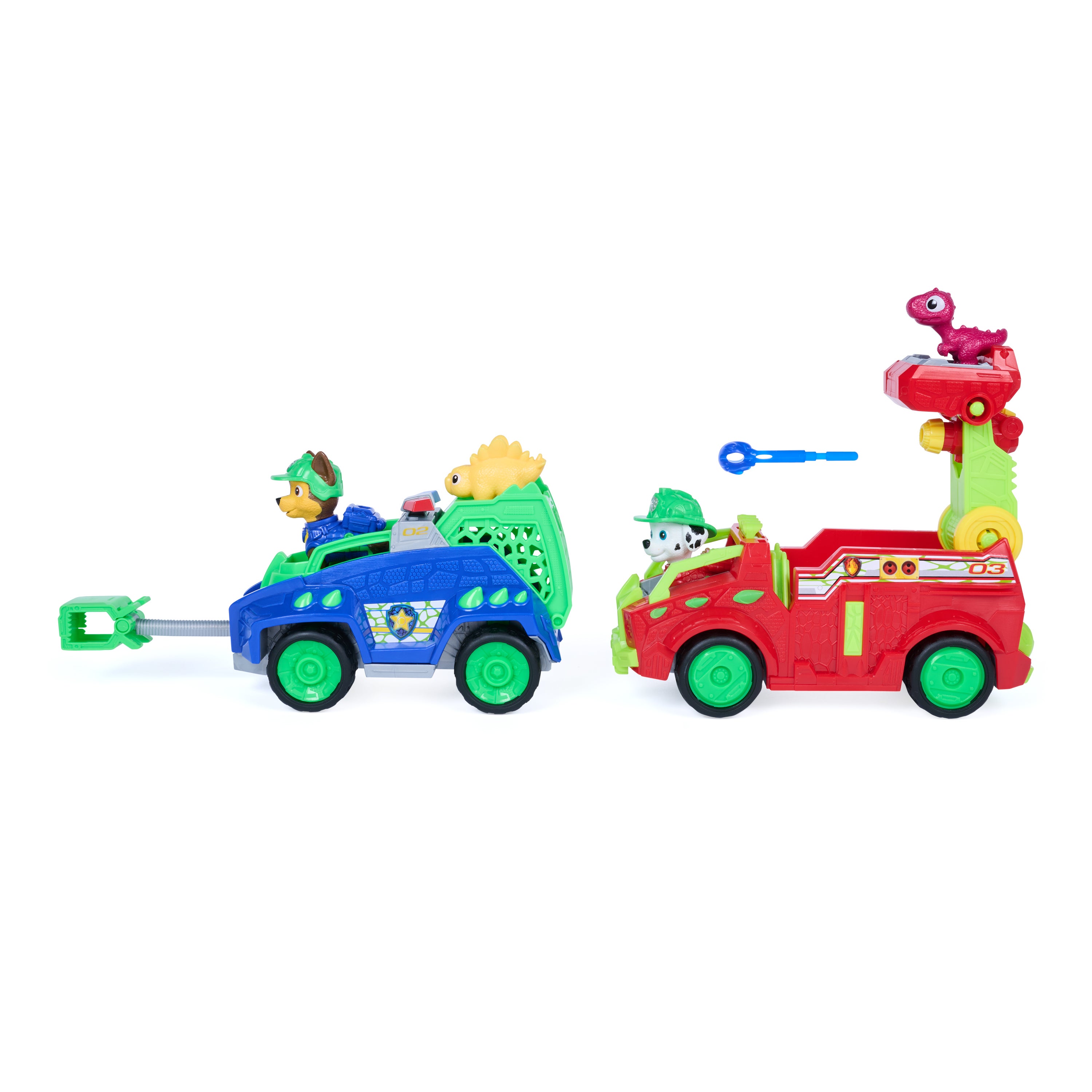 Paw Patrol Movie 3 Dinosaur-kjøretøy 2-pack