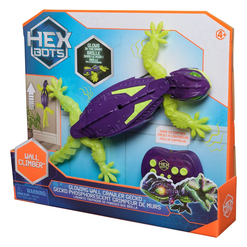 Hex Bots Wall Crawler Gecko Glow in The Dark