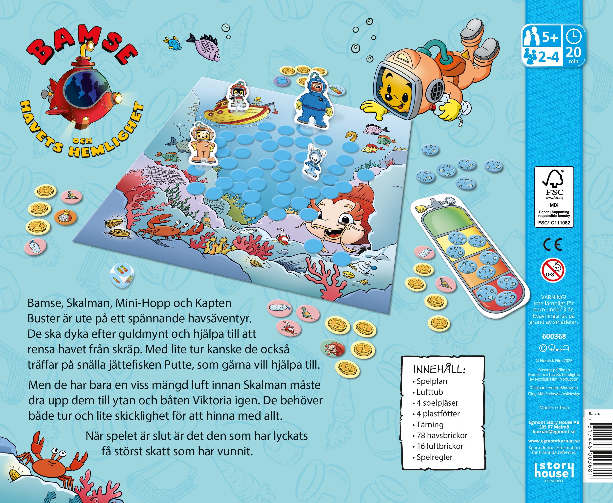 Bamse Havets Hemmelighet Brettspill