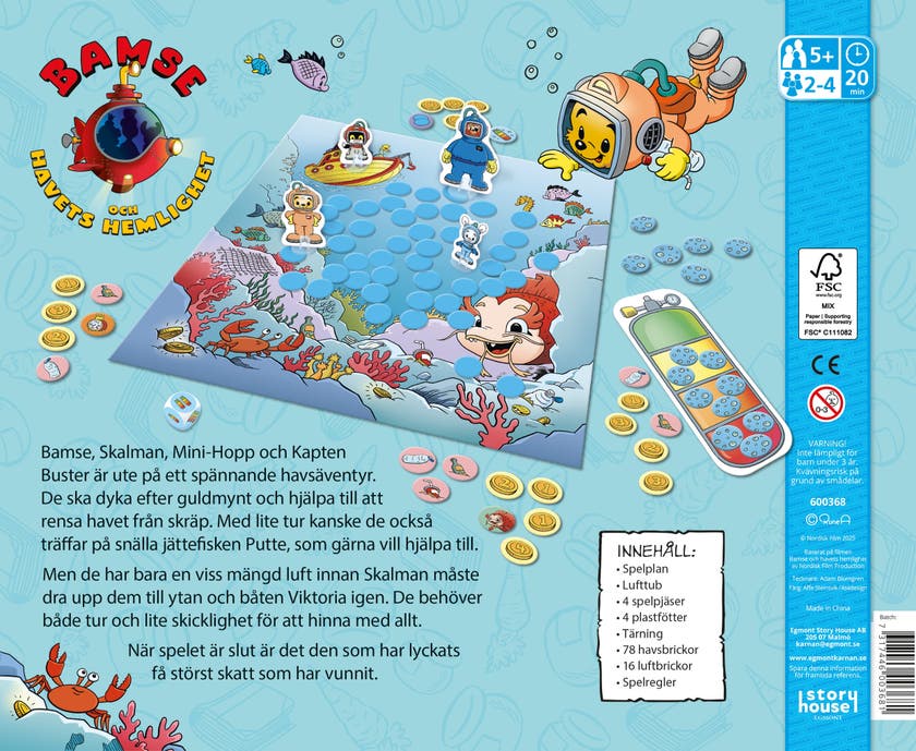 Bamse Havets Hemmelighet Brettspill