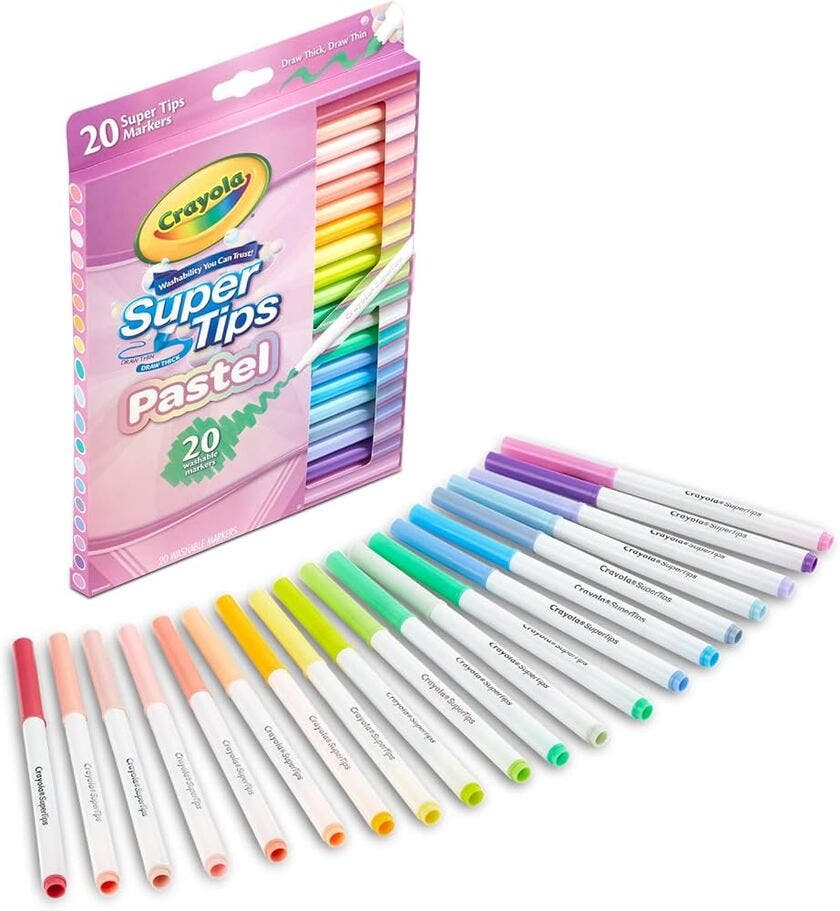 Crayola 20 Pastell Supertips - Tusjer