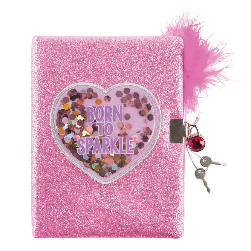 Make it Real, Born To Sparkle Glitter Journal Og Penn