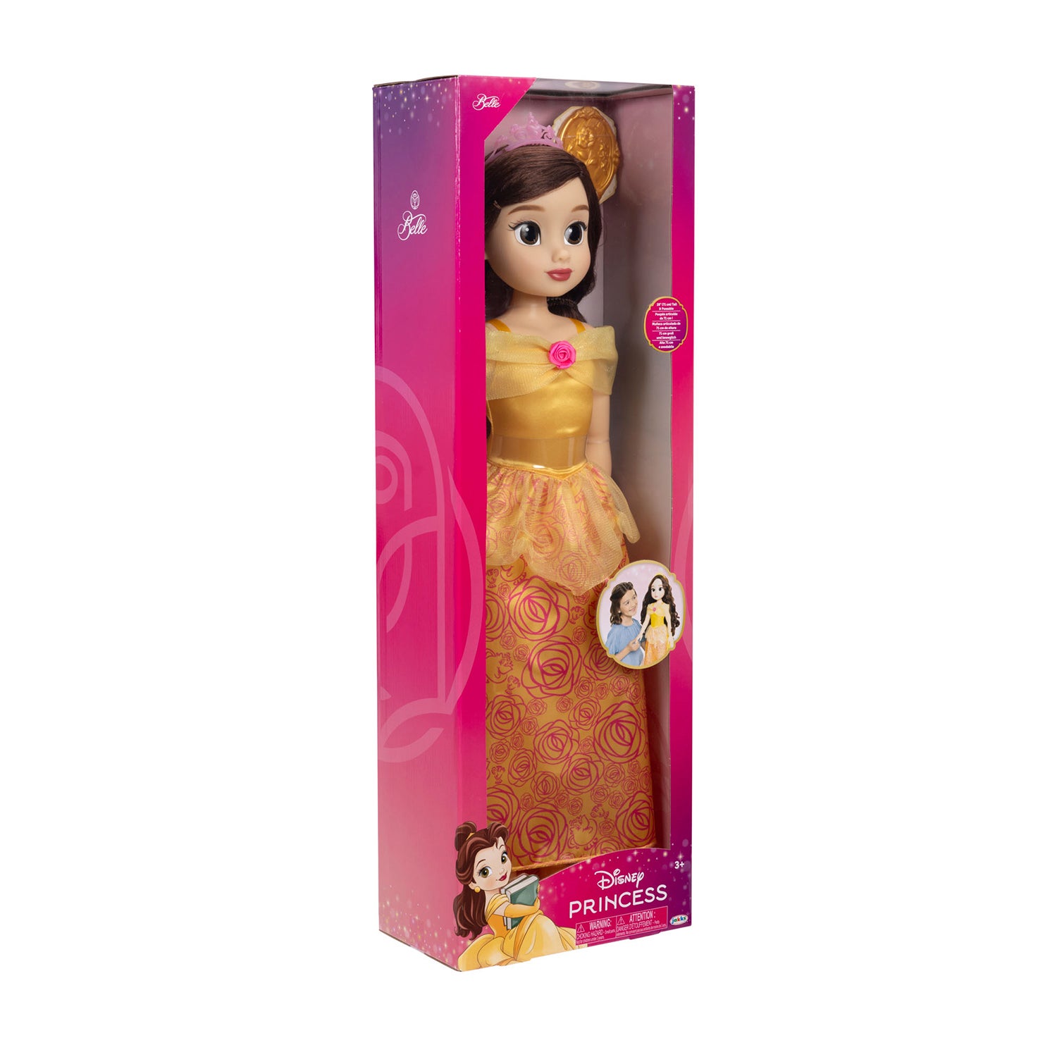 Disney Playtime Belle-dukke 71 cm med børste