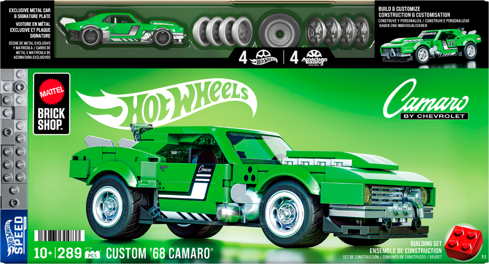 Hot Wheels Custom '68 Camaro Byggesett fra Mattel Brick Shop