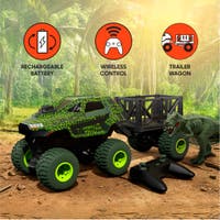 Sharper Image Rex Recon radiostyrt lastbil med dinosaur