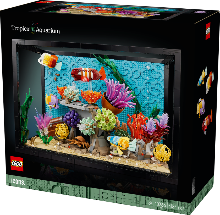 LEGO® Icons Tropisk akvarium. Hobbysett. Byggbart akvarium for voksne 10366