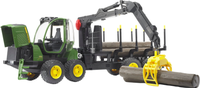 Bruder John Deere 1210E Tømmerskuter med tømmerstokker