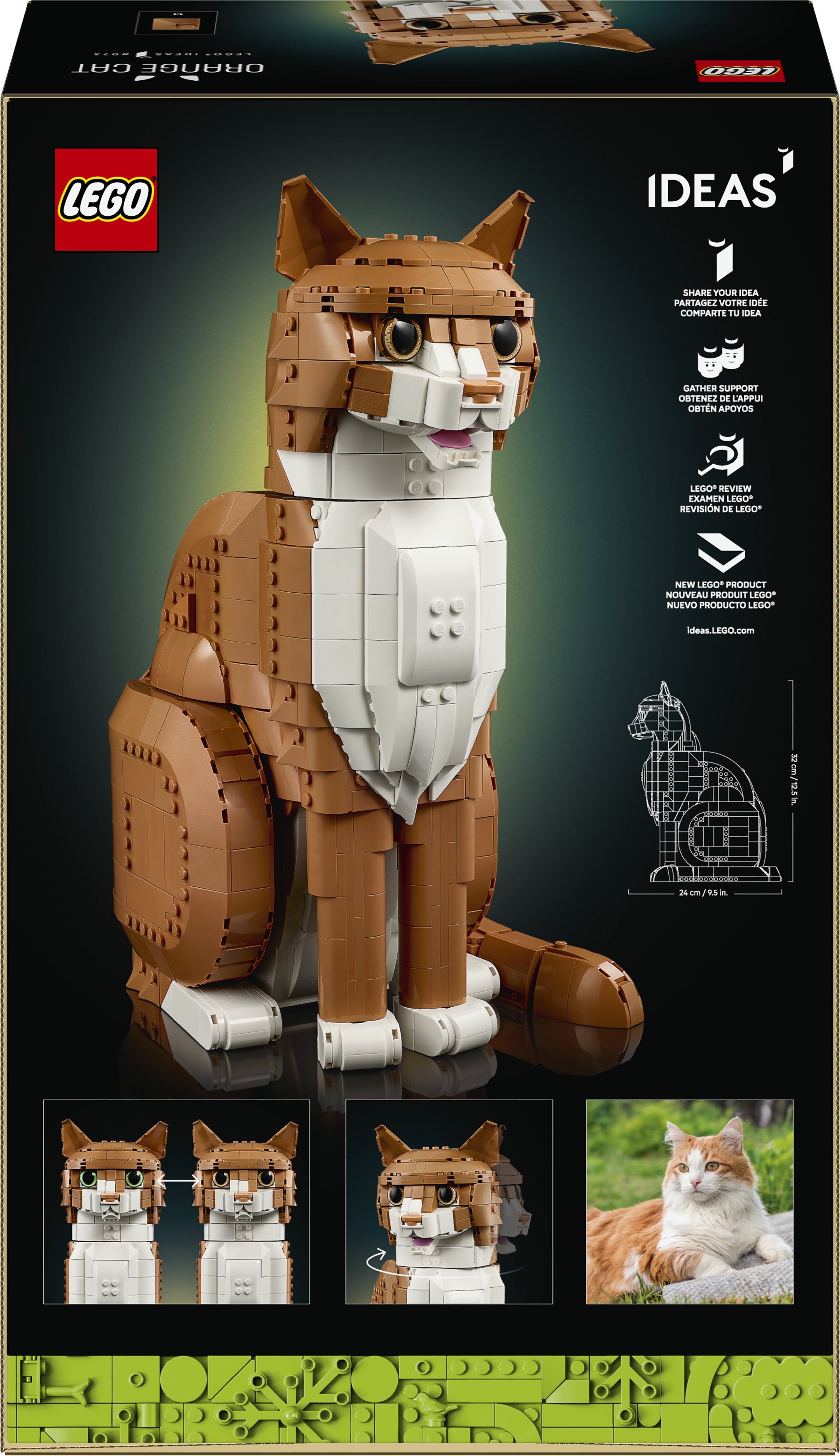 LEGO® Ideas Oransje katt, byggbar dyrefigur 21376