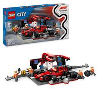 LEGO City Formel 1 60443, F1® depåstopp og depåteam med Ferrari bil