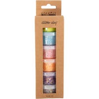 Glitterleire, blandede farger, 6x20 ml/ 1 stk.