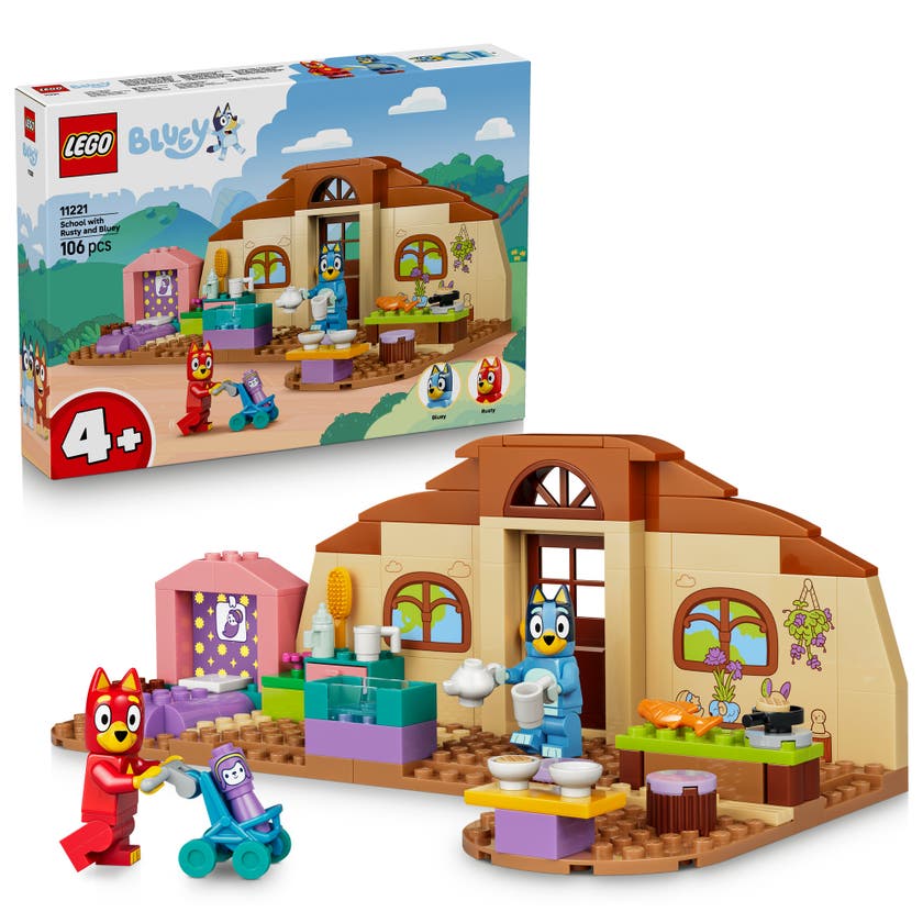 LEGO® Bluey Skolen til Rusty og Bluey. Byggeleke 11221