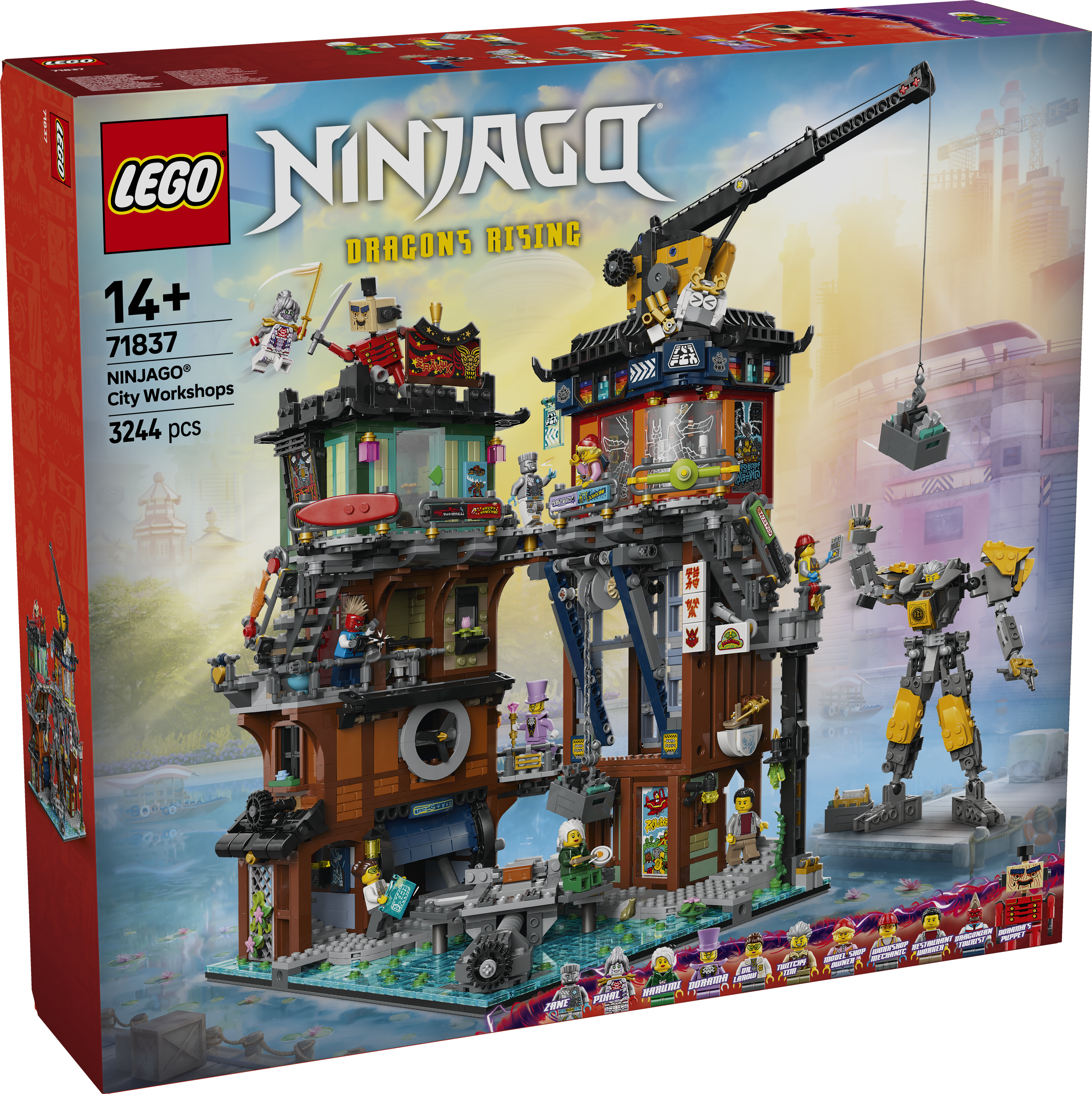 LEGO® NINJAGO® bys verksteder. Byggbart ninja-lekesett 71837