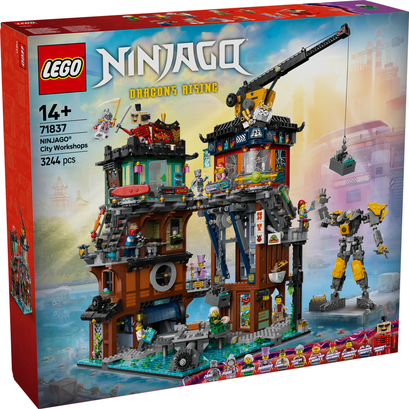 LEGO® NINJAGO® bys verksteder. Byggbart ninja-lekesett 71837