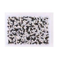 Bokstavperler svart/hvit mix L