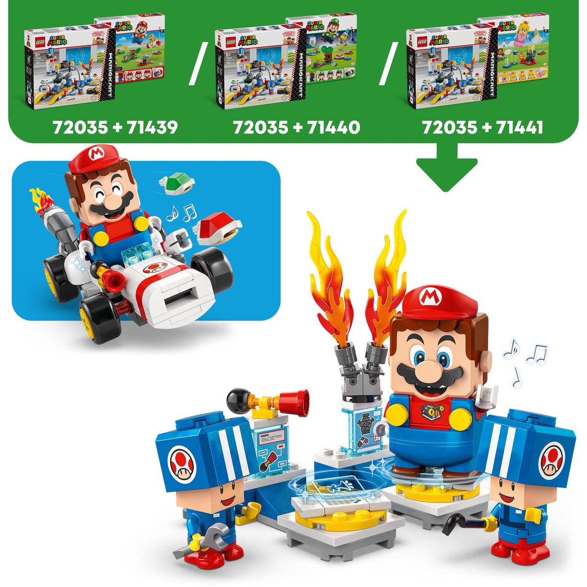 LEGO Super Mario 72035, Mario Kart™ – Toads garasje