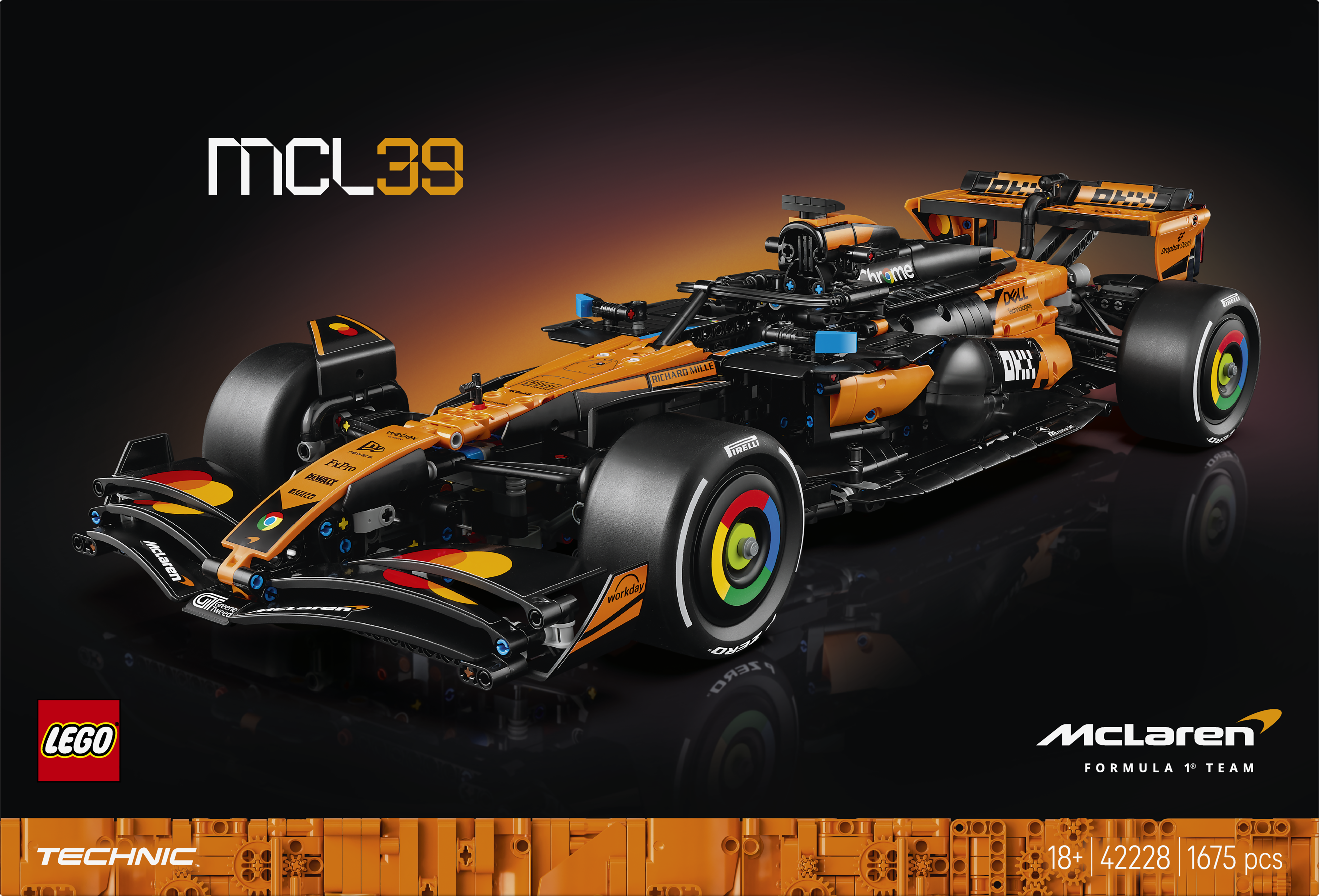 LEGO® Technic McLaren MCL39 F1®-bil, gavebyggesett 42228