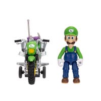 Super Mario Movie Luigi med motorsykkel 2,5 tomme