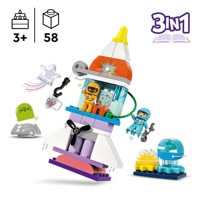 LEGO DUPLO Town 10422, 3i1 Eventyr med romferge
